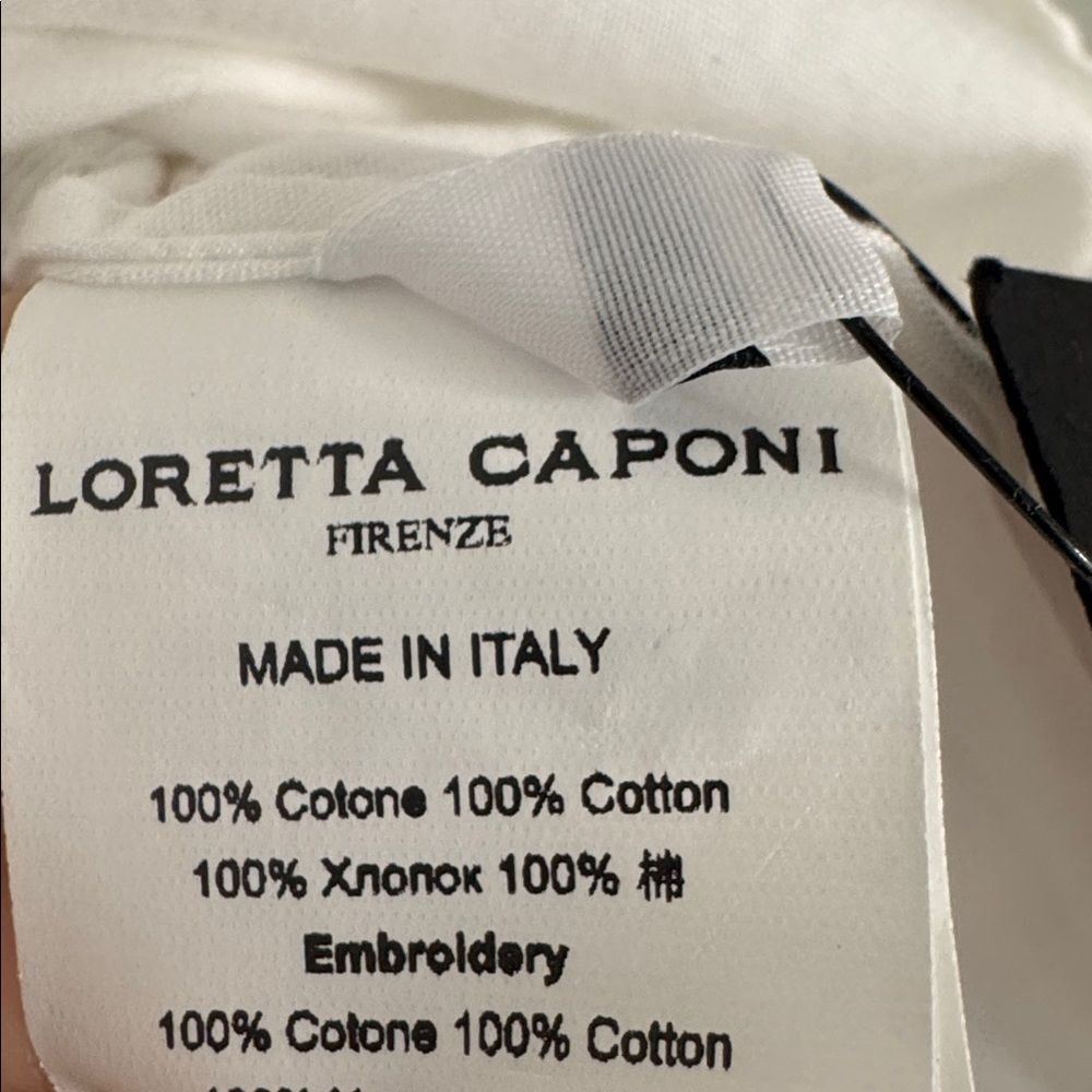 NWT LORETTA CAPONI Broderie Anglaise Cotton Midi Dress - Picture 12 of 15